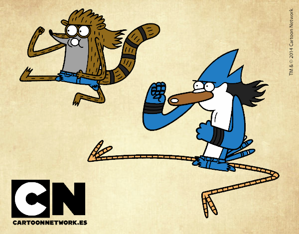 Mordecai y Rigby karatekas