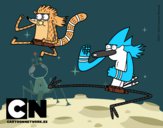 Mordecai y Rigby karatekas