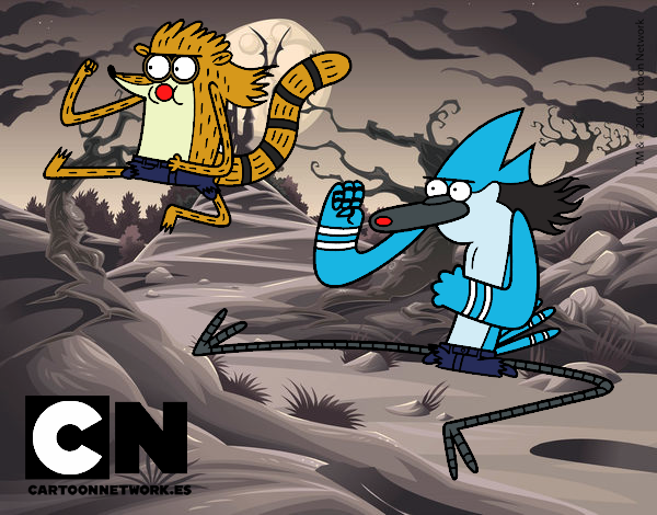 Mordecai y Rigby karatekas