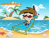 Padrinos Mágicos - Timmy tomando el sol