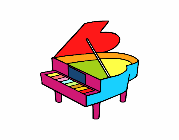 piano de cola abierta