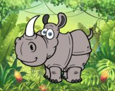 Dibujo Rinoceronte de Java pintado por sucris