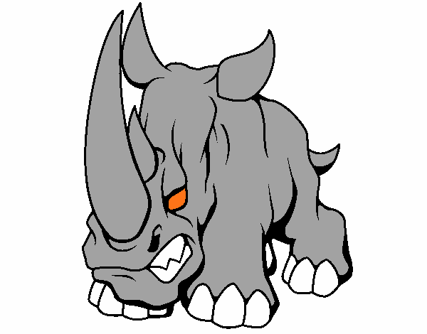 Dibujo Rinoceronte II pintado por Tenochrey