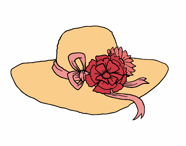 Sombrero con flores