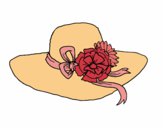 Dibujo Sombrero con flores pintado por kjdfshiudf