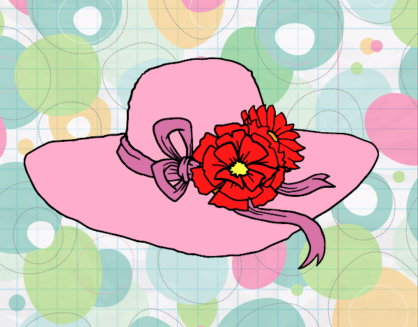 Sombrero con flores