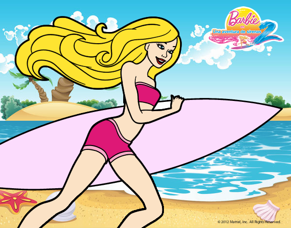 dibujo de saray barbie sirena