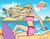 Barbie surfeando