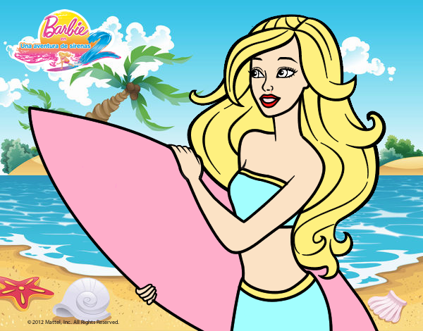 Barbie va a surfear