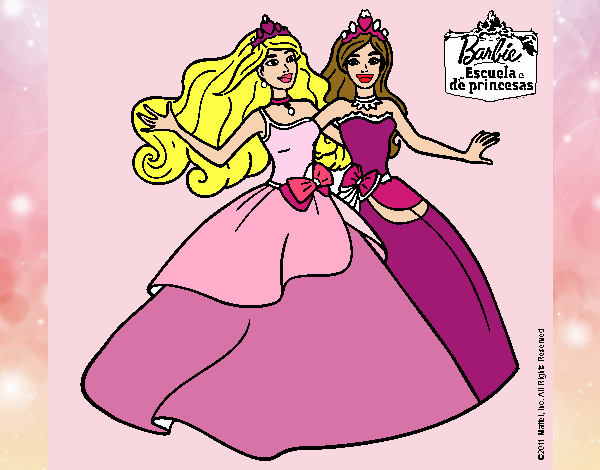 Barbie y su amiga súper felices