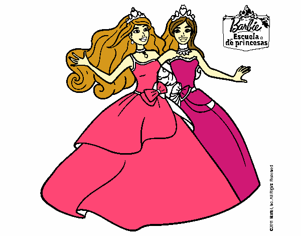 Barbie y su amiga súper felices