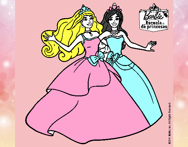 Barbie y su amiga súper felices