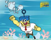 Dibujo Bob Esponja - La burbuja invencible al ataque pintado por kjdfshiudf