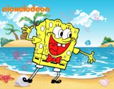 Bob Esponja saludando