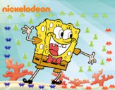 Bob Esponja saludando