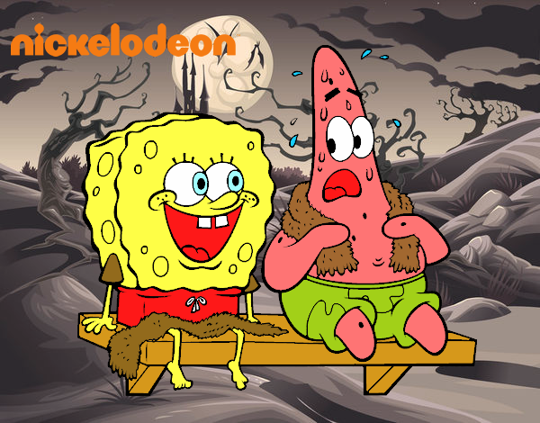 Bob Esponja y Patricio en bañador