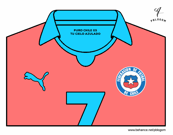 Camiseta del mundial de fútbol 2014 de Chile