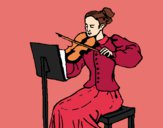 Dibujo Dama violinista pintado por kjdfshiudf