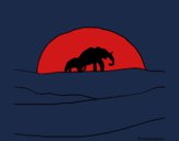 Elefante en el amanecer