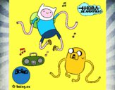 Finn y Jake escuchando música