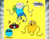 Finn y Jake escuchando música