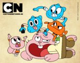 Dibujo Grupo de Gumball pintado por kjdfshiudf