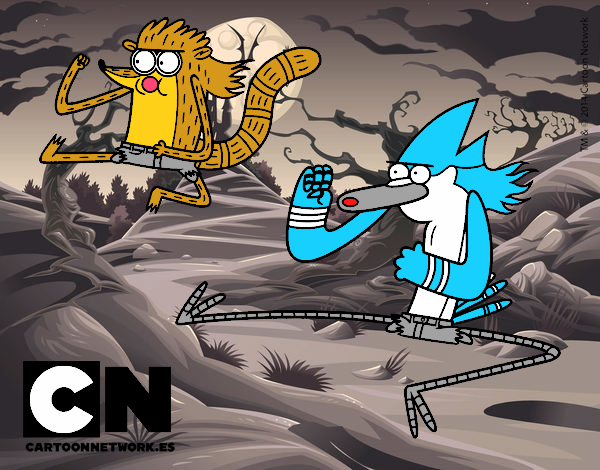 Mordecai y Rigby karatekas