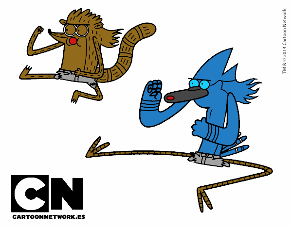 Mordecai y Rigby karatekas