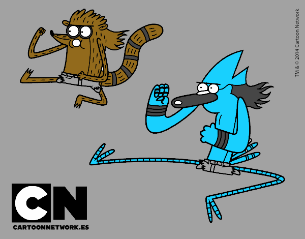 Mordecai y Rigby karatekas