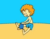 Dibujo Niño jugando en la arena pintado por LunaLunita