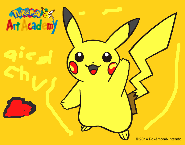 Pikachu saludando