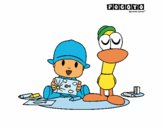 Dibujo Pocoyó y Pato pintado por kjdfshiudf