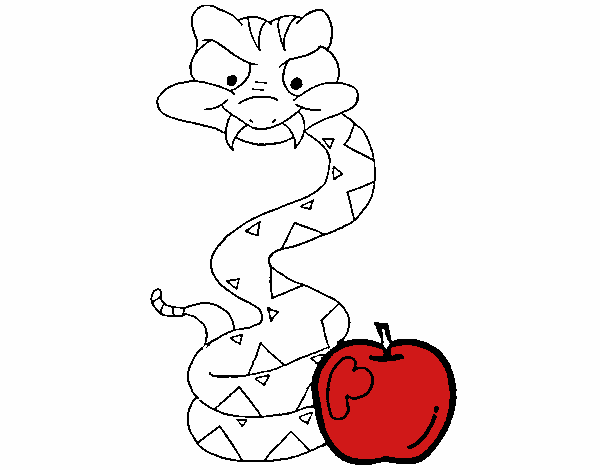 Serpiente y manzana