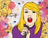 Dibujo Taylor Swift cantando pintado por esmelu