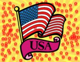 Dibujo Bandera de los Estados Unidos pintado por lucia26