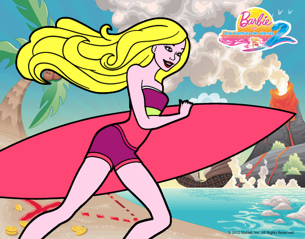 Barbie corre al agua