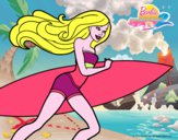 Barbie corre al agua