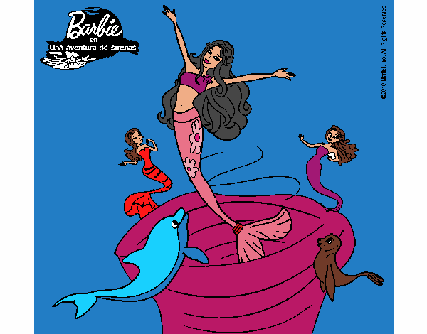 Barbie sirena contenta