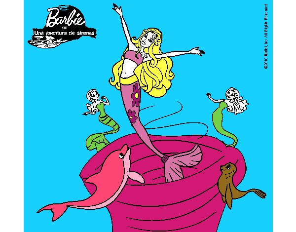 Barbie sirena contenta