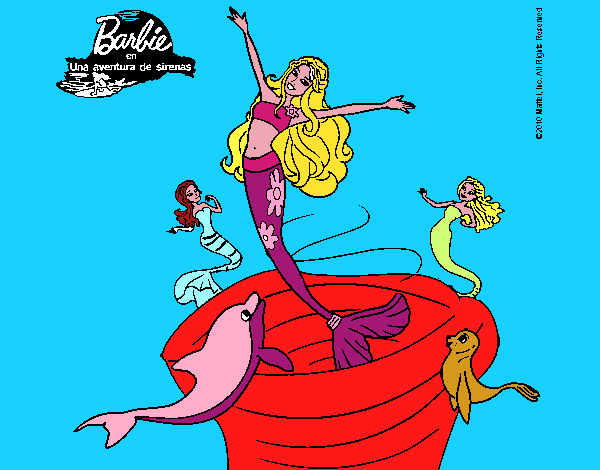 Barbie sirena contenta