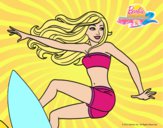 Barbie surfeando