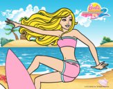 Barbie surfeando