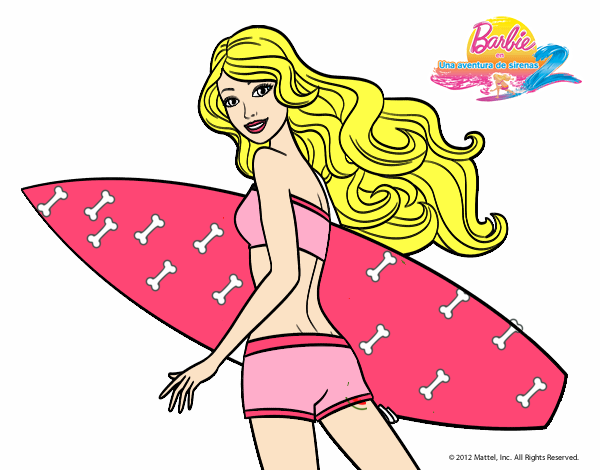 Barbie surfera