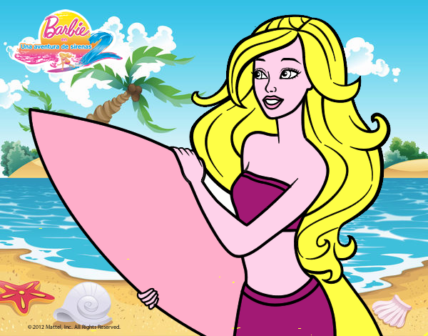 Barbie va a surfear