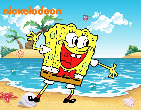 Bob Esponja saludando