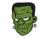 Dibujo Cara de Frankenstein pintado por kjdfshiudf