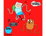 Finn y Jake escuchando música