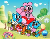 Gumball y amigos contentos