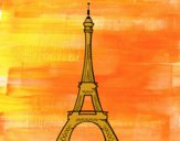 Dibujo La torre Eiffel pintado por helio