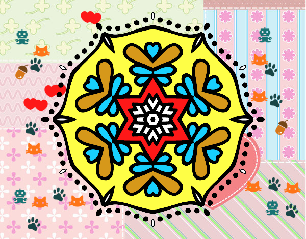 Dibujo Mandala simétrica pintado por agus11